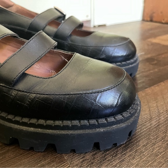 Free People Black Double Strap Flats - Picture 3 of 4